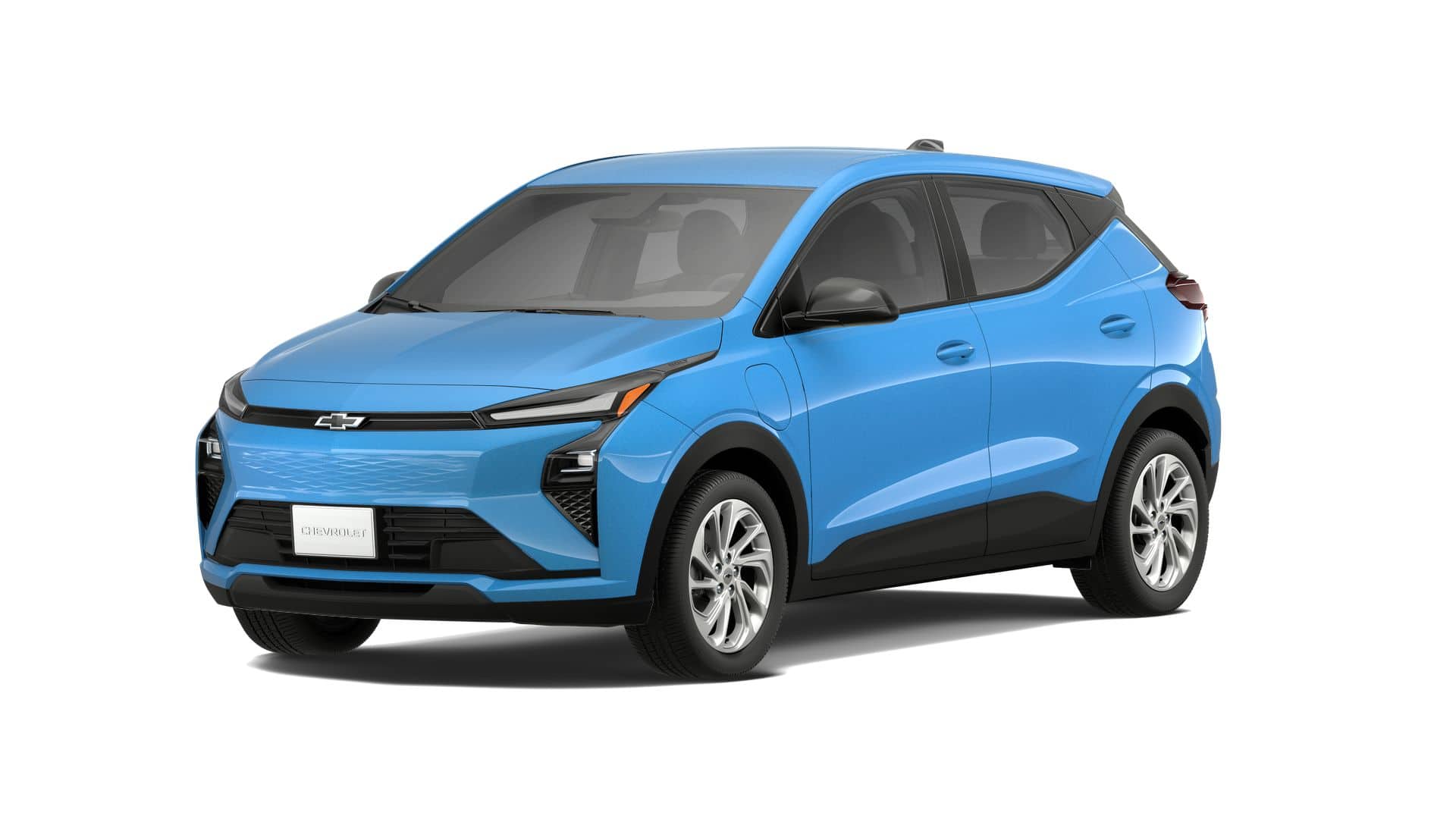 2027 Chevrolet Bolt LT / 238 MILE RANGE / DC FAST CHARGE / HEATED SEATS / ADAPTIVE CRUISE in Marina Blue Metallic — front three-quarter view